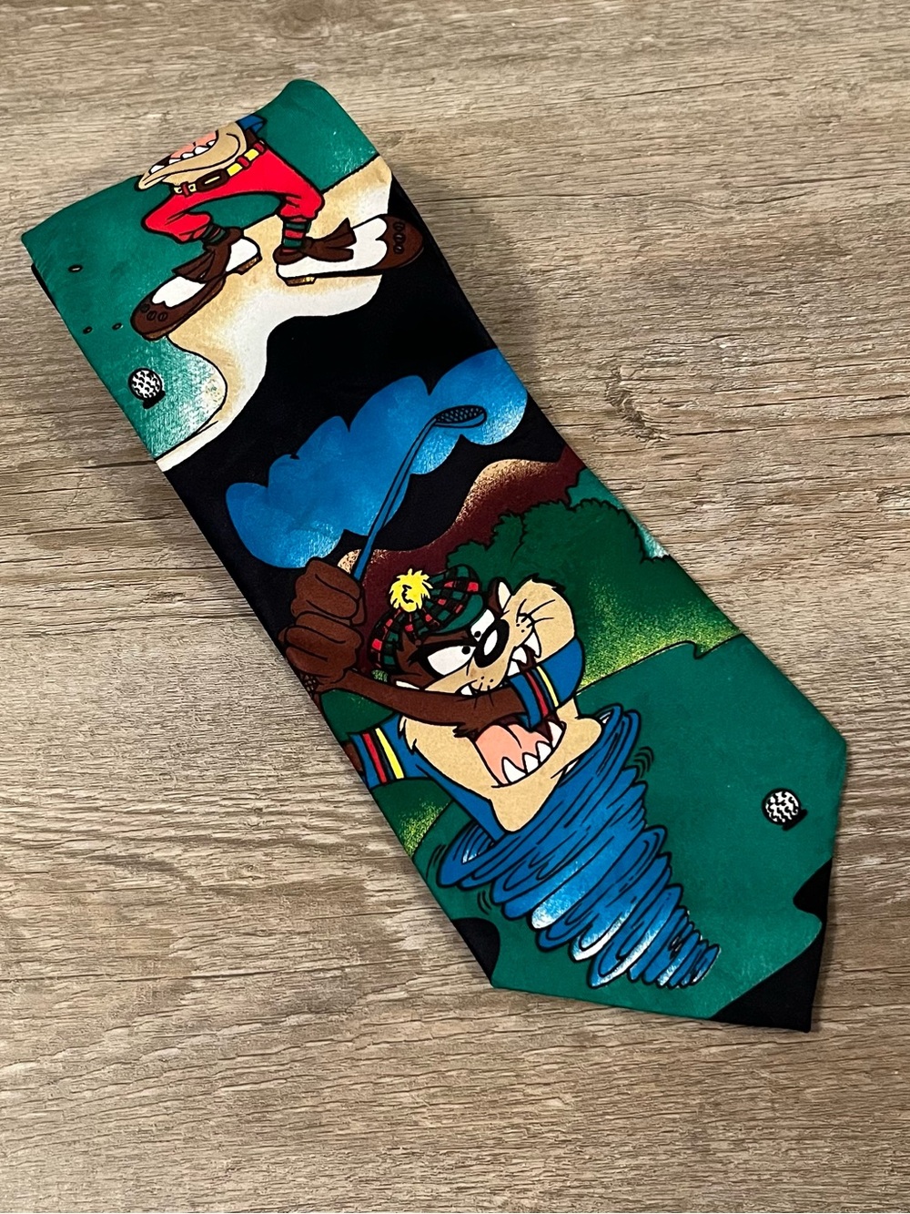 Vintage Looney Tunes Mania TAZ Golf Tie